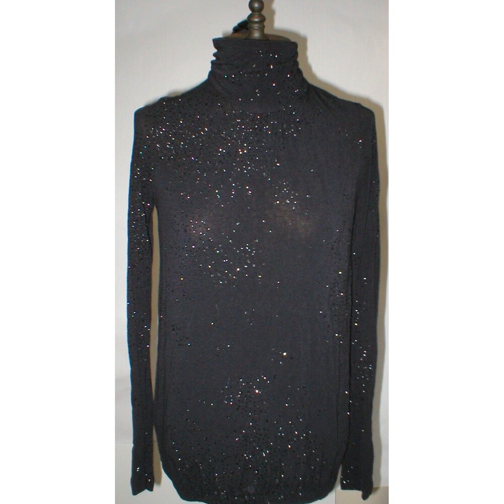 New Womens Designer Italy Adele Fado Embellished Sweater Top NWT 1 XS Wool Black